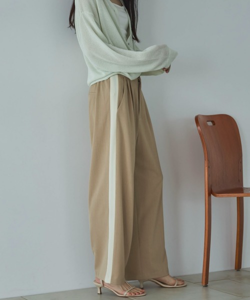 Doux archives（ドゥアルシーヴ）の「サイドラインタックパンツ（その他パンツ・レディース・チャコールグレー/ミント/ベージュ・FREE）」の14枚目の写真