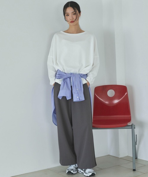 Doux archives（ドゥアルシーヴ）の「サイドラインタックパンツ（その他パンツ・レディース・チャコールグレー/ミント/ベージュ・FREE）」の19枚目の写真