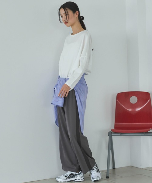 Doux archives（ドゥアルシーヴ）の「サイドラインタックパンツ（その他パンツ・レディース・チャコールグレー/ミント/ベージュ・FREE）」の22枚目の写真