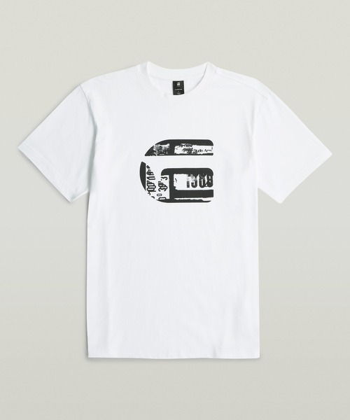 G-STAR（ジースター）の「G Icon Graphic T-Shirt/ブランドロゴグラフィックTシャツ（Tシャツ/カットソー・メンズ・ダークブラック/ホワイト・SMALL/X-SMALL/MEDIUM/LARGE/X-LARGE）」の7枚目の写真