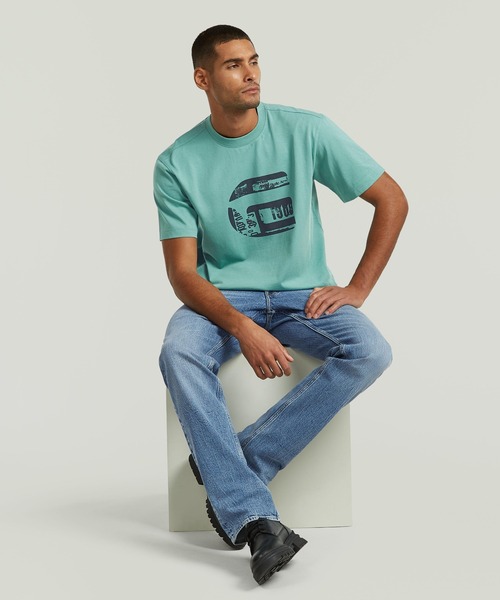 G-STAR（ジースター）の「G Icon Graphic T-Shirt/ブランドロゴグラフィックTシャツ（Tシャツ/カットソー・メンズ・ダークブラック/ホワイト・SMALL/X-SMALL/MEDIUM/LARGE/X-LARGE）」の18枚目の写真