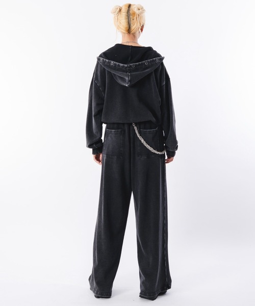 SHORT ROUND（ショートラウンド）の「SHORT ROUND/【26年春新作】ブリーチハトメスウェットパンツ（スウェットパンツ・メンズ・グレー/ブラック系その他・MEDIUM/LARGE）」の9枚目の写真
