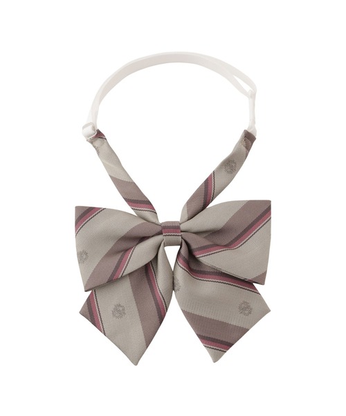 EASTBOY(イーストボーイ)の「リボン レジメ×紋章 通学 女子 中学生 高校生 スクール 入学式 卒業式(ネクタイ・キッズ・アイボリー・F)」の1枚目の写真