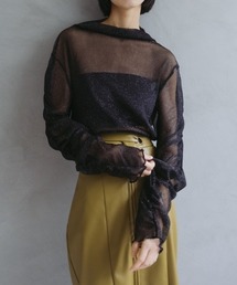 2way Sleeve Art Print Top（Tシャツ/カットソー）｜sahara（サハラ