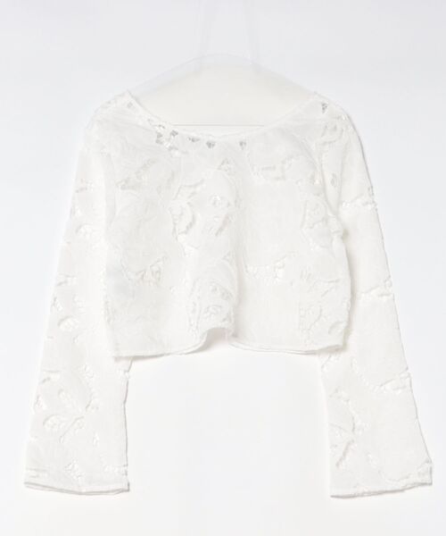 PAGEBOY（ページボーイ）の「ヴィンテージレースフレアスリーブブラウス（シャツ/ブラウス・レディース・ブラック/オフホワイト・FREE）」の9枚目の写真