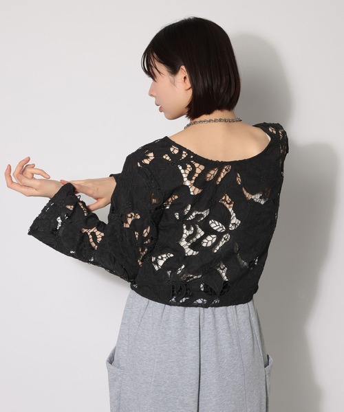 PAGEBOY（ページボーイ）の「ヴィンテージレースフレアスリーブブラウス（シャツ/ブラウス・レディース・ブラック/オフホワイト・FREE）」の20枚目の写真