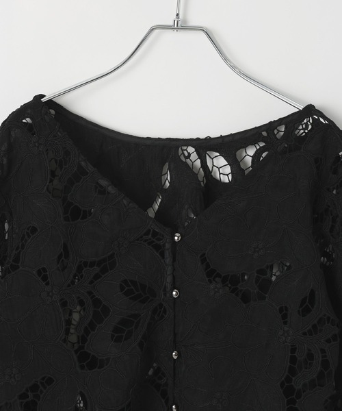 PAGEBOY（ページボーイ）の「ヴィンテージレースフレアスリーブブラウス（シャツ/ブラウス・レディース・ブラック/オフホワイト・FREE）」の21枚目の写真