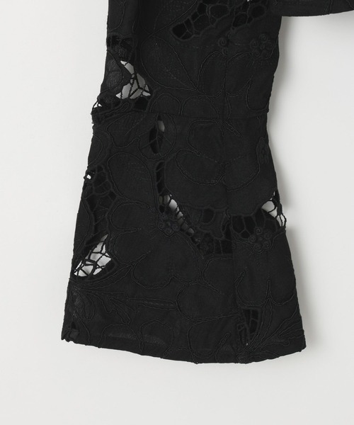 PAGEBOY（ページボーイ）の「ヴィンテージレースフレアスリーブブラウス（シャツ/ブラウス・レディース・ブラック/オフホワイト・FREE）」の11枚目の写真