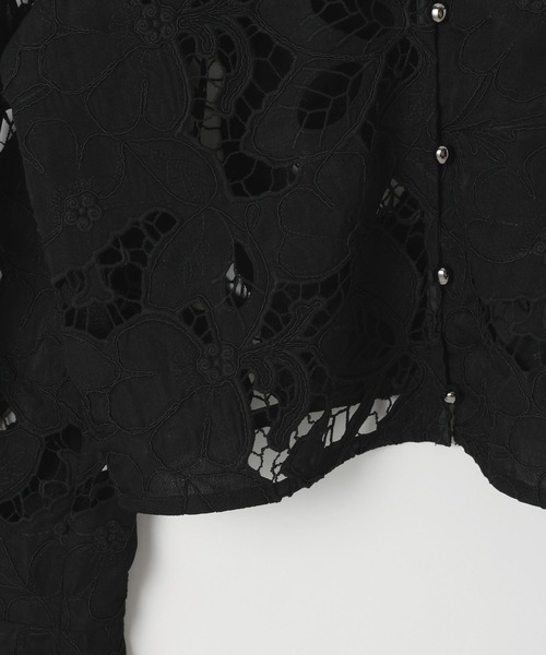PAGEBOY（ページボーイ）の「ヴィンテージレースフレアスリーブブラウス（シャツ/ブラウス・レディース・ブラック/オフホワイト・FREE）」の12枚目の写真