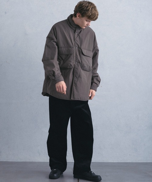 +phenix(プラスフェニックス)の「【WEB・直営店限定】+phenix(プラスフェニックス)PADDED STAND BLOUSON パデッド スタンド ブルゾン(ブルゾン・メンズ・ブラック/ブラウン・M/L)」の18枚目の写真