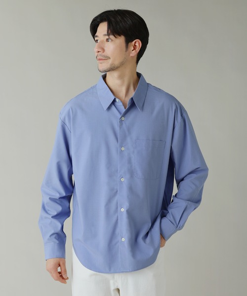 LIL VENDARS（リルヴェンダース）の「Buyer's Select/イージーケアレギュラーカラー長袖シャツ（シャツ/ブラウス・メンズ・ブルー/ブルー系/ホワイト/ライトグレー系・M/L/LL）」の3枚目の写真