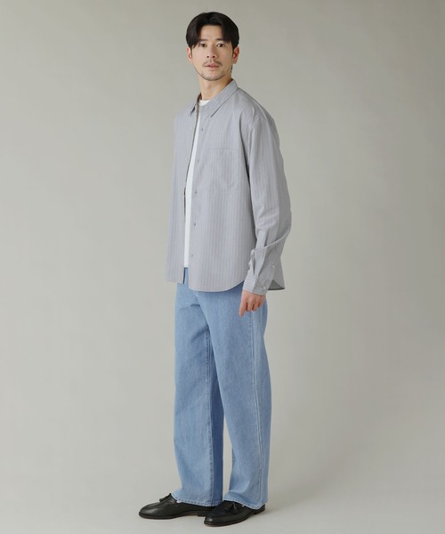 LIL VENDARS（リルヴェンダース）の「Buyer's Select/イージーケアレギュラーカラー長袖シャツ（シャツ/ブラウス・メンズ・ブルー/ブルー系/ホワイト/ライトグレー系・M/L/LL）」の16枚目の写真