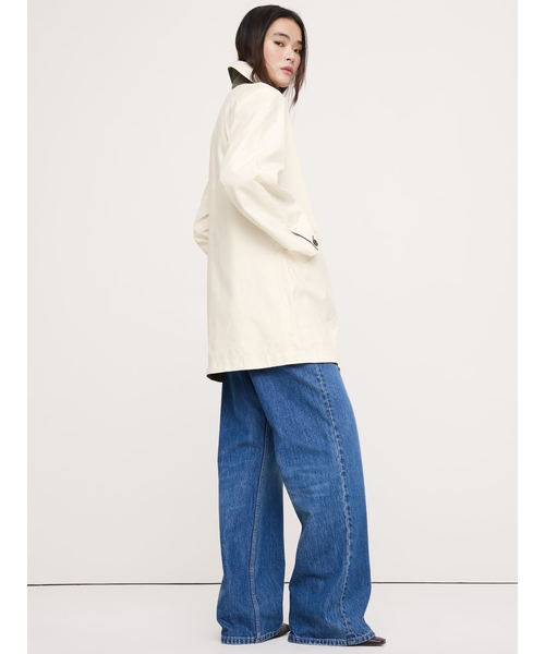 Banana Republic(バナナリパブリック)の「ショート リバーシブル コットン カーコート(ステンカラーコート・レディース・アイボリー・L/M/S/XS)」の7枚目の写真