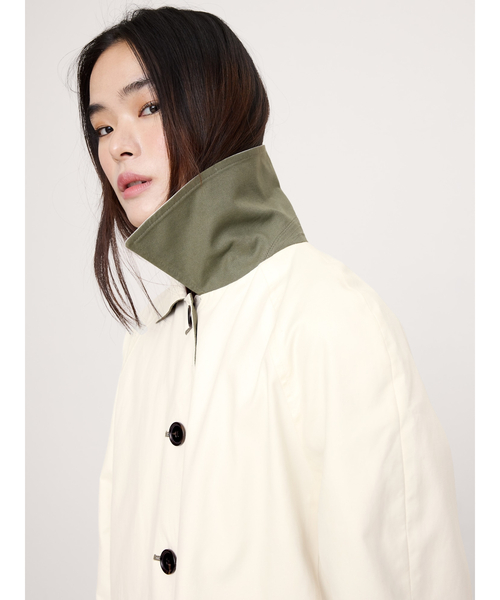 Banana Republic(バナナリパブリック)の「ショート リバーシブル コットン カーコート(ステンカラーコート・レディース・アイボリー・L/M/S/XS)」の8枚目の写真