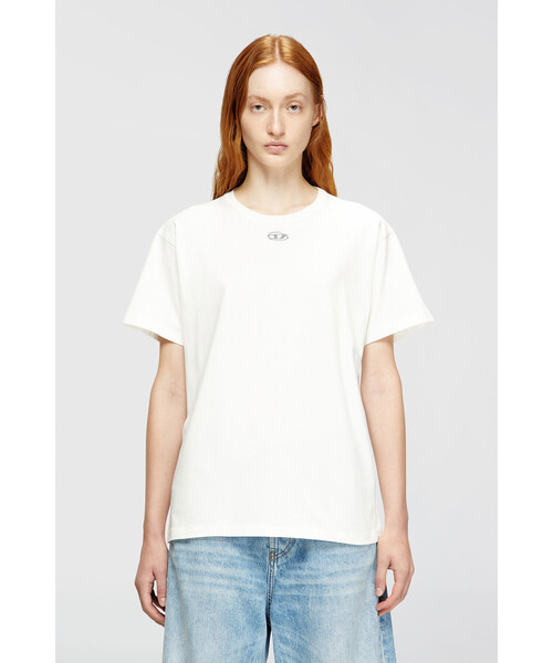 DIESEL(ディーゼル)の「ウィメンズ Tシャツ T-NORMY-OD-S1(Tシャツ/カットソー・レディース・ブラック/ホワイト系その他・SMALL/MEDIUM/LARGE/X-LARGE/X-SMALL)」の5枚目の写真