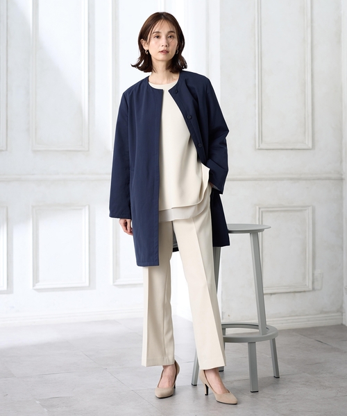 A/C DESIGN BY ALPHA CUBIC（エーシーデザインバイアルファキュービック）の「【セレモニー対応】シフォンレイヤードブラウス【セットアップ可能】（シャツ/ブラウス・レディース・ベージュ/ネイビー・9号/11号/13号）」の8枚目の写真