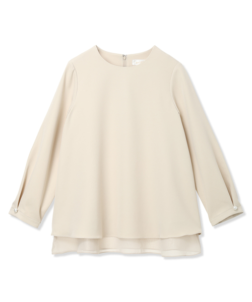 A/C DESIGN BY ALPHA CUBIC（エーシーデザインバイアルファキュービック）の「【セレモニー対応】シフォンレイヤードブラウス【セットアップ可能】（シャツ/ブラウス・レディース・ベージュ/ネイビー・9号/11号/13号）」の17枚目の写真