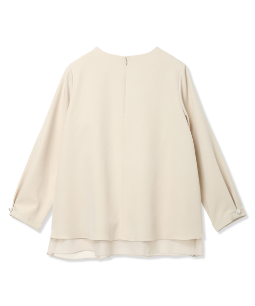 A/C DESIGN BY ALPHA CUBIC（エーシーデザインバイアルファキュービック）の「【セレモニー対応】シフォンレイヤードブラウス【セットアップ可能】（シャツ/ブラウス・レディース・ベージュ/ネイビー・9号/11号/13号）」の18枚目の写真