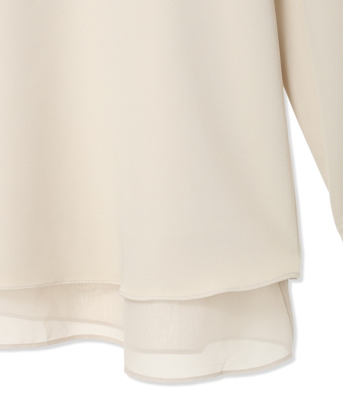 A/C DESIGN BY ALPHA CUBIC（エーシーデザインバイアルファキュービック）の「【セレモニー対応】シフォンレイヤードブラウス【セットアップ可能】（シャツ/ブラウス・レディース・ベージュ/ネイビー・9号/11号/13号）」の20枚目の写真