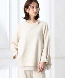 A/C DESIGN BY ALPHA CUBIC（エーシーデザインバイアルファキュービック）の「【セレモニー対応】シフォンレイヤードブラウス【セットアップ可能】（シャツ/ブラウス）」