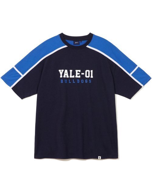 YALE(イェール)の「01 BULLDOGS COLOR TAPING TEE NAVY(Tシャツ/カットソー・レディース・その他・M/L/XL/S)」の1枚目の写真