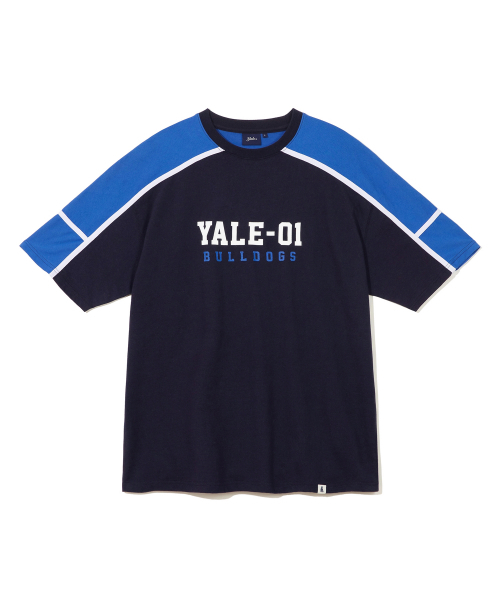 YALE(イェール)の「01 BULLDOGS COLOR TAPING TEE NAVY(Tシャツ/カットソー・レディース・その他・M/L/XL/S)」の2枚目の写真