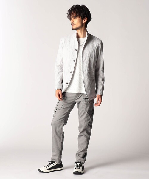 NICOLE CLUB FOR MEN（ニコルクラブフォーメン）の「ガムストレッチ デザインカーゴパンツ（カーゴパンツ・メンズ・ブラック/チャコールグレー/カーキ系・X-LARGE/LARGE/MEDIUM/SMALL）」の18枚目の写真