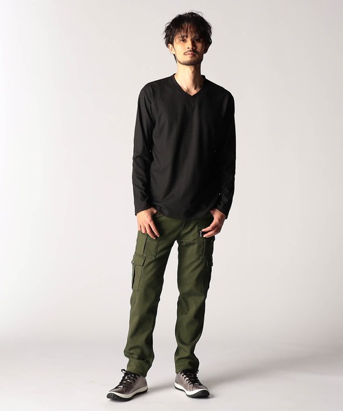 NICOLE CLUB FOR MEN（ニコルクラブフォーメン）の「ガムストレッチ デザインカーゴパンツ（カーゴパンツ・メンズ・ブラック/チャコールグレー/カーキ系・X-LARGE/LARGE/MEDIUM/SMALL）」の5枚目の写真