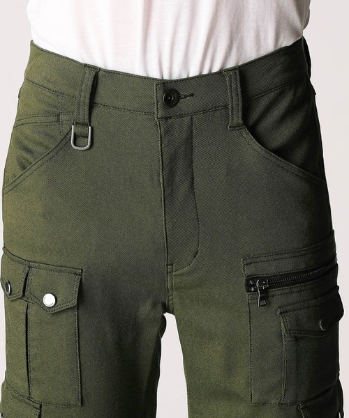 NICOLE CLUB FOR MEN（ニコルクラブフォーメン）の「ガムストレッチ デザインカーゴパンツ（カーゴパンツ・メンズ・ブラック/チャコールグレー/カーキ系・X-LARGE/LARGE/MEDIUM/SMALL）」の9枚目の写真