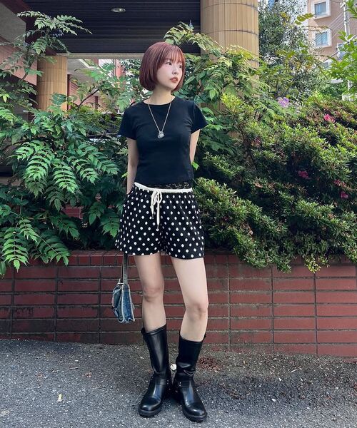 CHICKS(チックス)の「ドットハーフパンツブラック(その他パンツ・レディース・ブラック・FREE)」の9枚目の写真