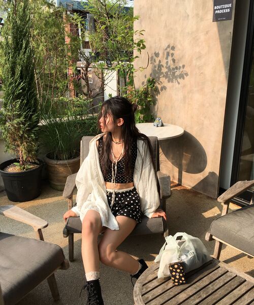 CHICKS(チックス)の「ドットハーフパンツブラック(その他パンツ・レディース・ブラック・FREE)」の6枚目の写真