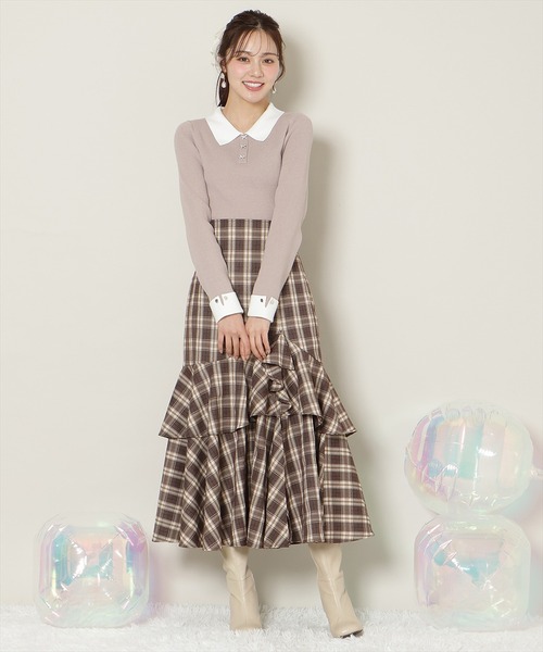 WILLSELECTION（ウィルセレクション）の「【New Year's Item】ポロカラーリブニット（ニット/セーター・レディース・ブラック/サックスブルー/オフホワイト/ミント/ピンク・FREE）」の9枚目の写真