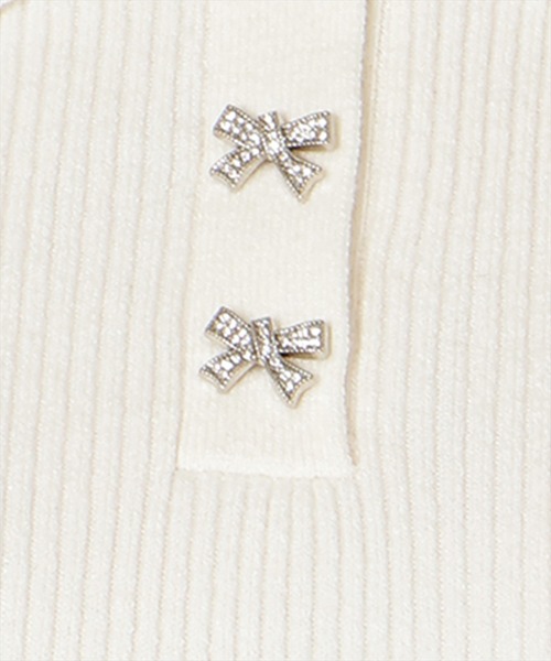 WILLSELECTION（ウィルセレクション）の「【New Year's Item】ポロカラーリブニット（ニット/セーター・レディース・ブラック/サックスブルー/オフホワイト/ミント/ピンク・FREE）」の13枚目の写真