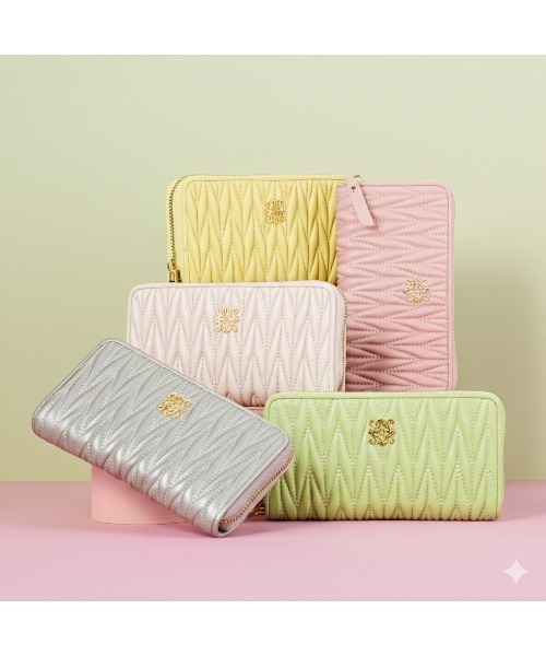 LASIEM(ラシエム)の「小さい長財布 長財布 レディース キルティング 本革 スキミング防止(財布・レディース・ライトブラウン/シルバー/レモンイエロー/ブルー/ブラック/ベビーピンク/ライトグレー/ライトグリーン・FREE)」の9枚目の写真
