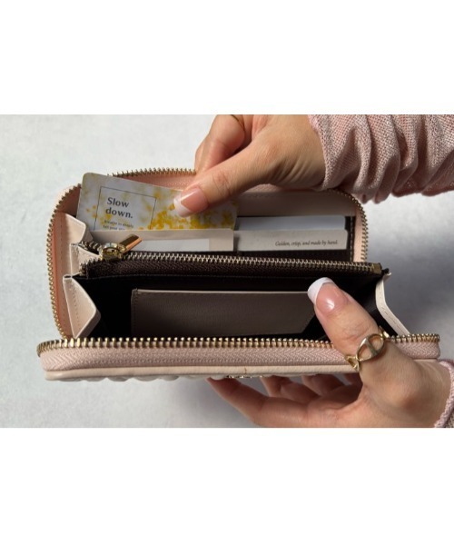LASIEM(ラシエム)の「小さい長財布 長財布 レディース キルティング 本革 スキミング防止(財布・レディース・ライトブラウン/シルバー/レモンイエロー/ブルー/ブラック/ベビーピンク/ライトグレー/ライトグリーン・FREE)」の18枚目の写真