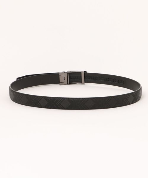 TAKA-Q（タカキュー）の「【アジャストフリー 表牛革】タカキュー エンボスオンエンボス ベルト（ベルト・メンズ・ブラック・FREE）」の2枚目の写真