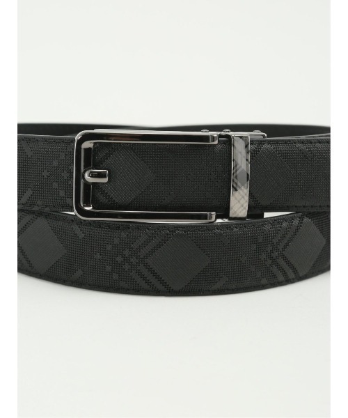 TAKA-Q（タカキュー）の「【アジャストフリー 表牛革】タカキュー エンボスオンエンボス ベルト（ベルト・メンズ・ブラック・FREE）」の5枚目の写真