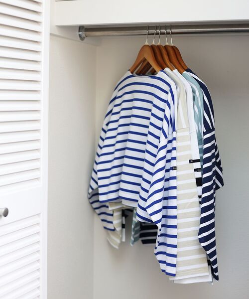 le.coeur blanc（ルクールブラン）の「ルミノア ボーダーショートカットソー（Tシャツ/カットソー・レディース・ブルー系その他4/ブルー系その他3/ブルー系その他2/ベージュ系その他2/ホワイト系その他・38）」の14枚目の写真