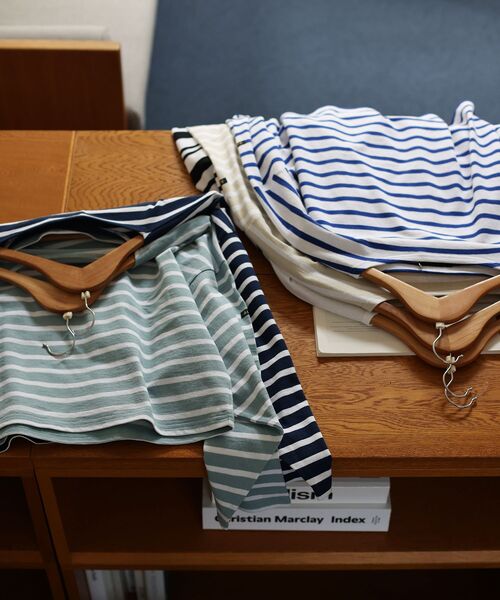 le.coeur blanc（ルクールブラン）の「ルミノア ボーダーショートカットソー（Tシャツ/カットソー・レディース・ブルー系その他4/ブルー系その他3/ブルー系その他2/ベージュ系その他2/ホワイト系その他・38）」の15枚目の写真