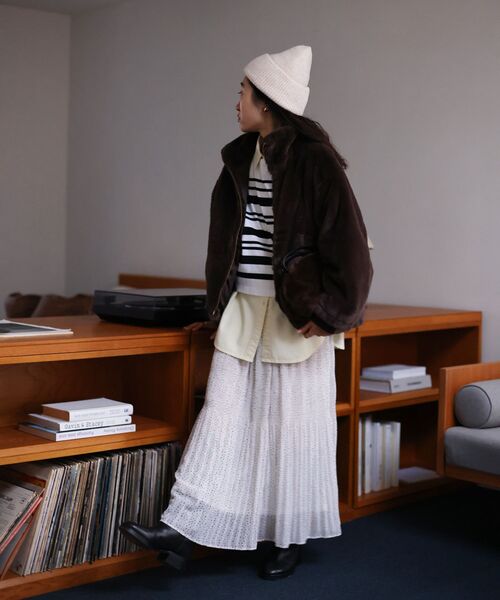 le.coeur blanc（ルクールブラン）の「ルミノア ボーダーショートカットソー（Tシャツ/カットソー・レディース・ブルー系その他4/ブルー系その他3/ブルー系その他2/ベージュ系その他2/ホワイト系その他・38）」の17枚目の写真