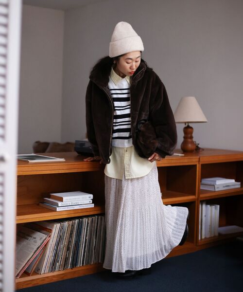 le.coeur blanc（ルクールブラン）の「ルミノア ボーダーショートカットソー（Tシャツ/カットソー・レディース・ブルー系その他4/ブルー系その他3/ブルー系その他2/ベージュ系その他2/ホワイト系その他・38）」の18枚目の写真