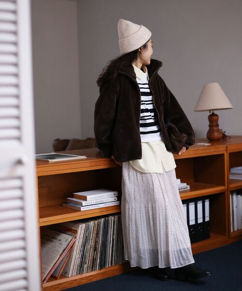 le.coeur blanc（ルクールブラン）の「ルミノア ボーダーショートカットソー（Tシャツ/カットソー・レディース・ブルー系その他4/ブルー系その他3/ブルー系その他2/ベージュ系その他2/ホワイト系その他・38）」の19枚目の写真