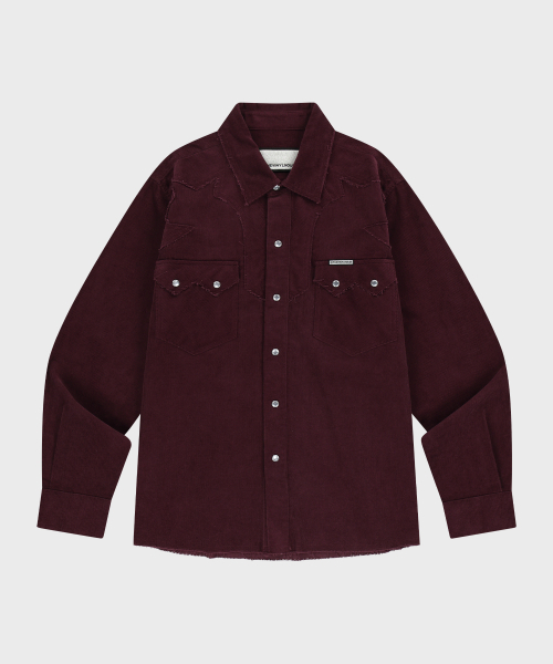 THEVINYLHOUSE(ザバイニルハウス)の「CORDUROY WESTERN SHIRTS BURGUNDY(シャツ/ブラウス・メンズ・その他・S/M/L)」の1枚目の写真