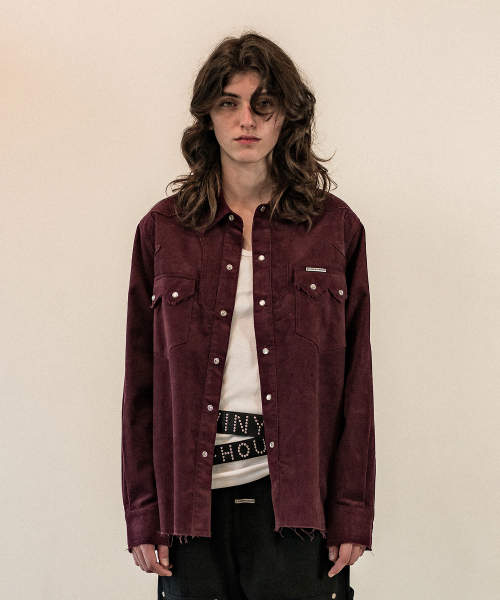 THEVINYLHOUSE(ザバイニルハウス)の「CORDUROY WESTERN SHIRTS BURGUNDY(シャツ/ブラウス・メンズ・その他・S/M/L)」の3枚目の写真