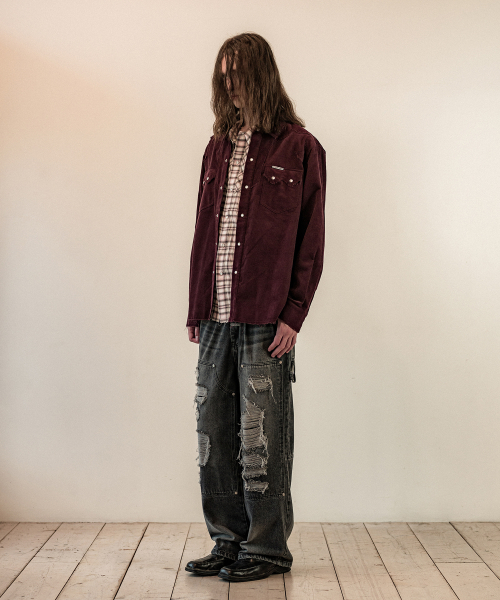 THEVINYLHOUSE(ザバイニルハウス)の「CORDUROY WESTERN SHIRTS BURGUNDY(シャツ/ブラウス・メンズ・その他・S/M/L)」の4枚目の写真