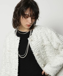 CADUNE（カデュネ）の「サテンフリルジレ（その他アウター）」 - WEAR