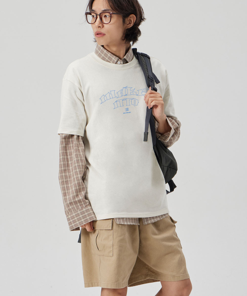 MAKEITTO（メイキット）の「[BLACK LETTER]CREW NECK TEE_CREAM（Tシャツ/カットソー・メンズ・その他・XL/XXL/L/M）」の3枚目の写真