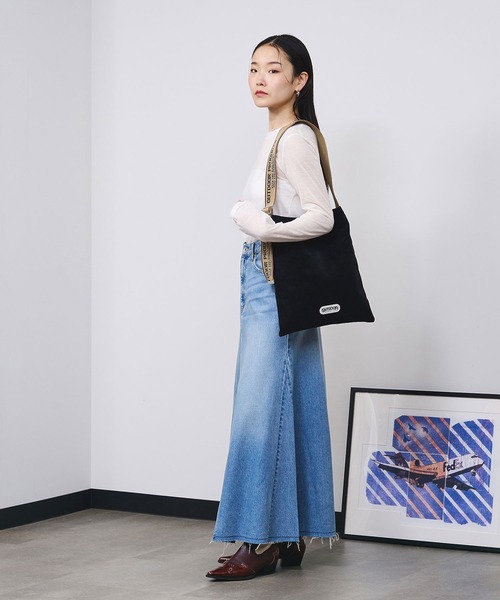ROSE BUD（ローズバッド）の「PANEL DENIM LONG SKIRT（デニムスカート・レディース・ライトインディゴブルー・M/S）」の10枚目の写真