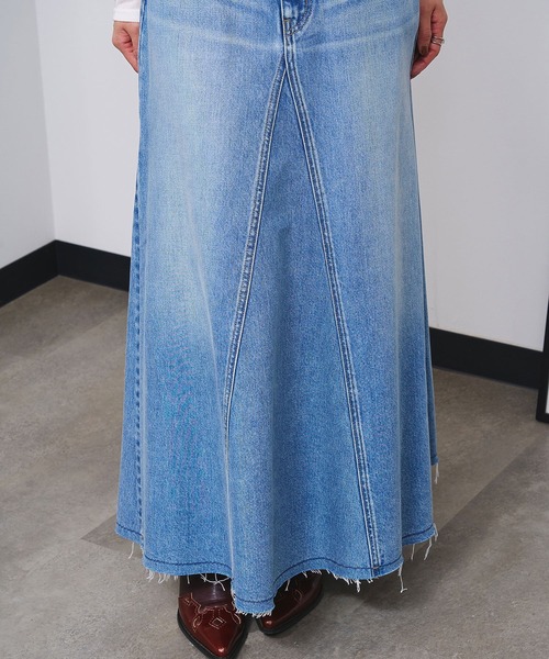ROSE BUD（ローズバッド）の「PANEL DENIM LONG SKIRT（デニムスカート・レディース・ライトインディゴブルー・M/S）」の15枚目の写真