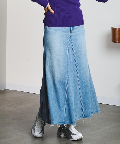 セール】PANEL DENIM LONG SKIRT（デニムスカート）｜ROSE BUD（ローズ